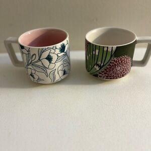 Starbucks  Floral and Botanical Ceramic Mug 2019 Set of 2